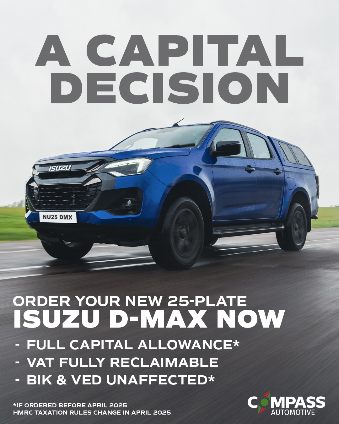 🚨 ACT NOW! Order Your Isuzu D-Max Before April 6th, 2025, to Beat Massive Tax Hikes! 🚨